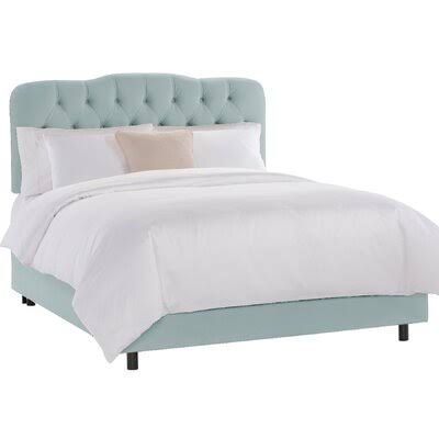 Stella Upholstered Bed Color: Velvet Pool, Size: Full