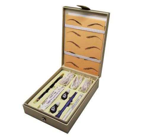 BioTouch Micro Blading Design Kit with Manual Pen Feather Touch Permanent Makeup Threaded Screw-On Needles Microblading Hand Too