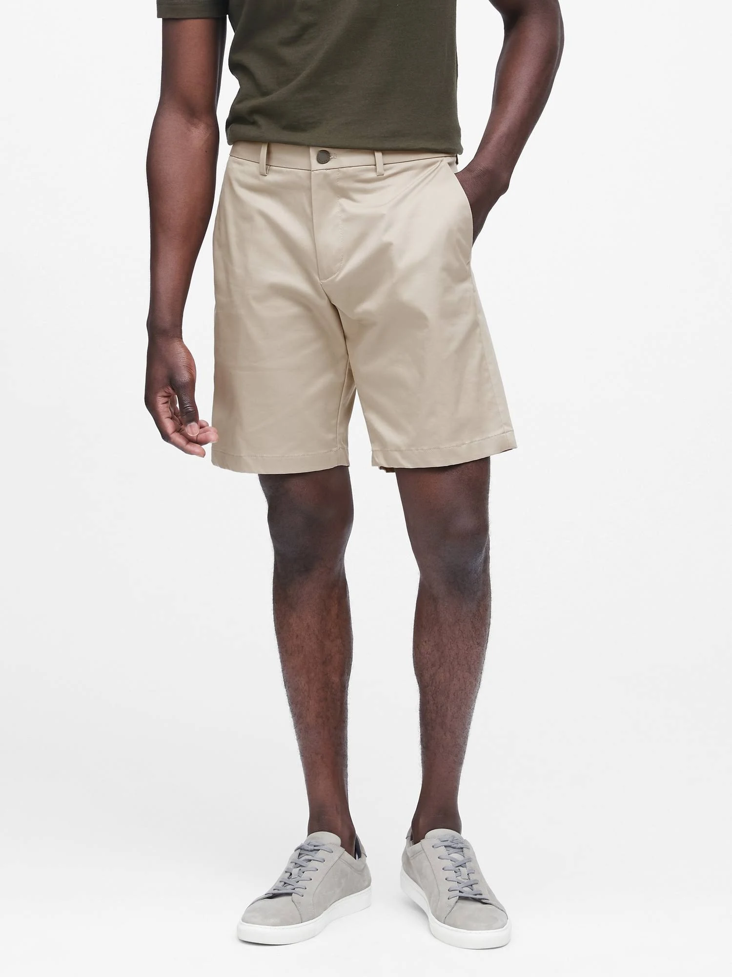 Banana Republic Men's 9x22 Slim Core Temp Short Camp Khaki Size 36W