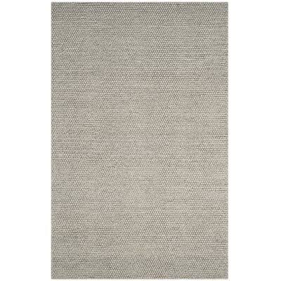 Elle Handmade Flatweave Silver Area Rug Birch Lane Rug Size: Square 8&