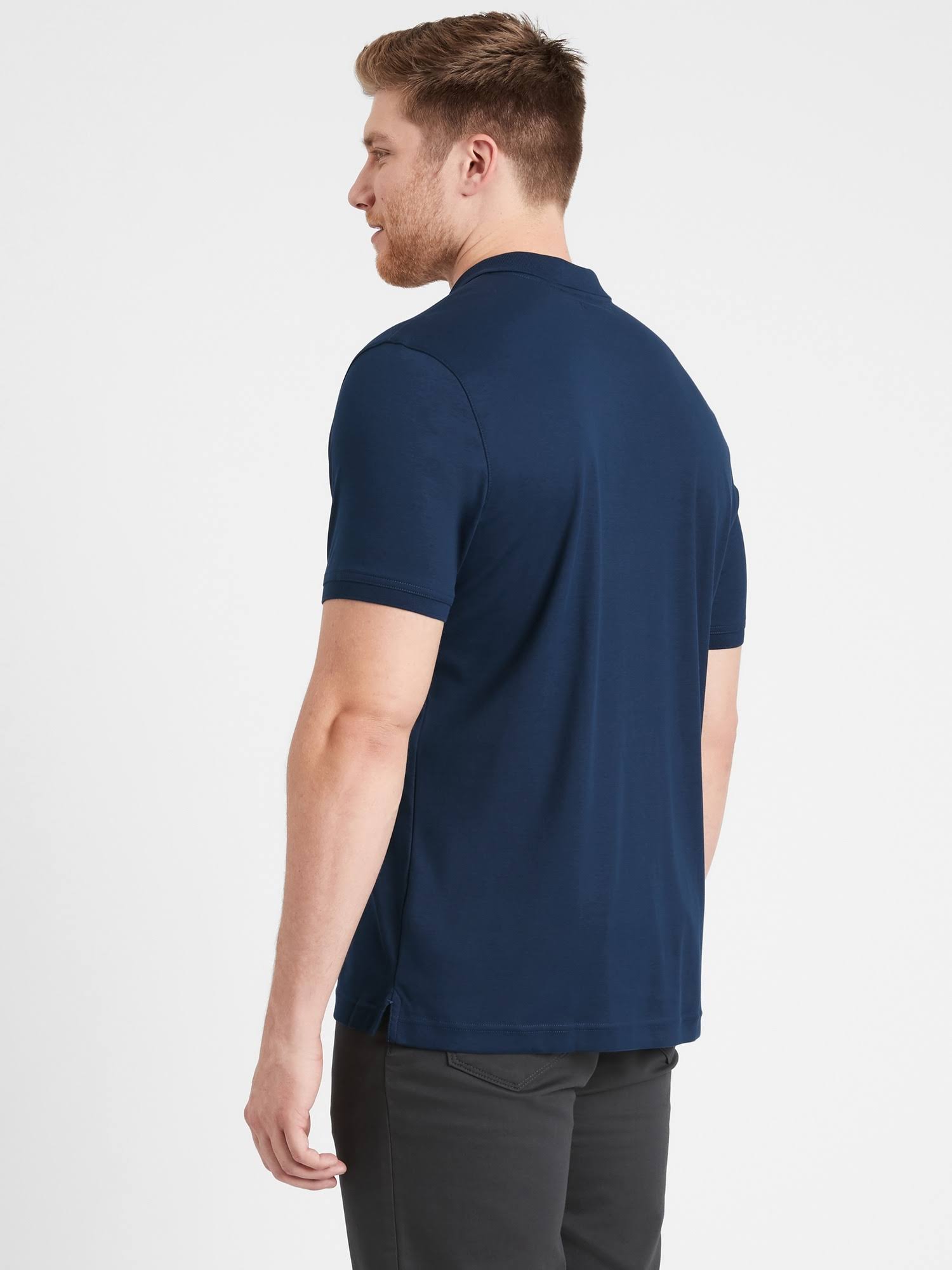 Banana Republic Men's Luxury-Touch Polo Shirt Navy Blue Size Xxs