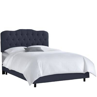 Stella Upholstered Bed Color: Cotton Twill Navy, Size: Twin