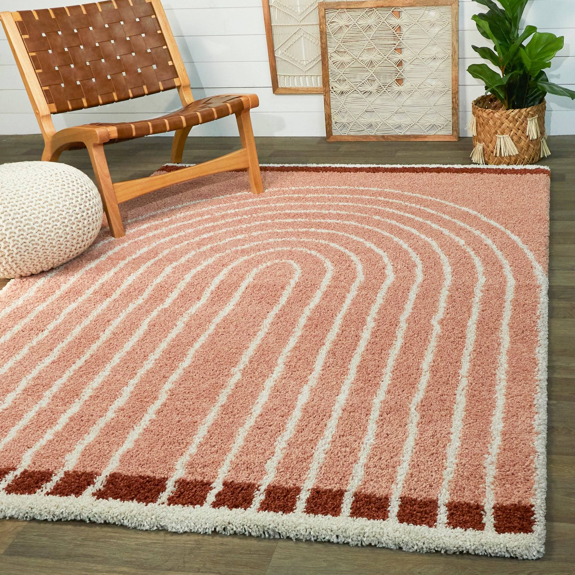 BALTA Oaklynn Pink 8 ft. x 10 ft. Contemporary Shag Area Rug