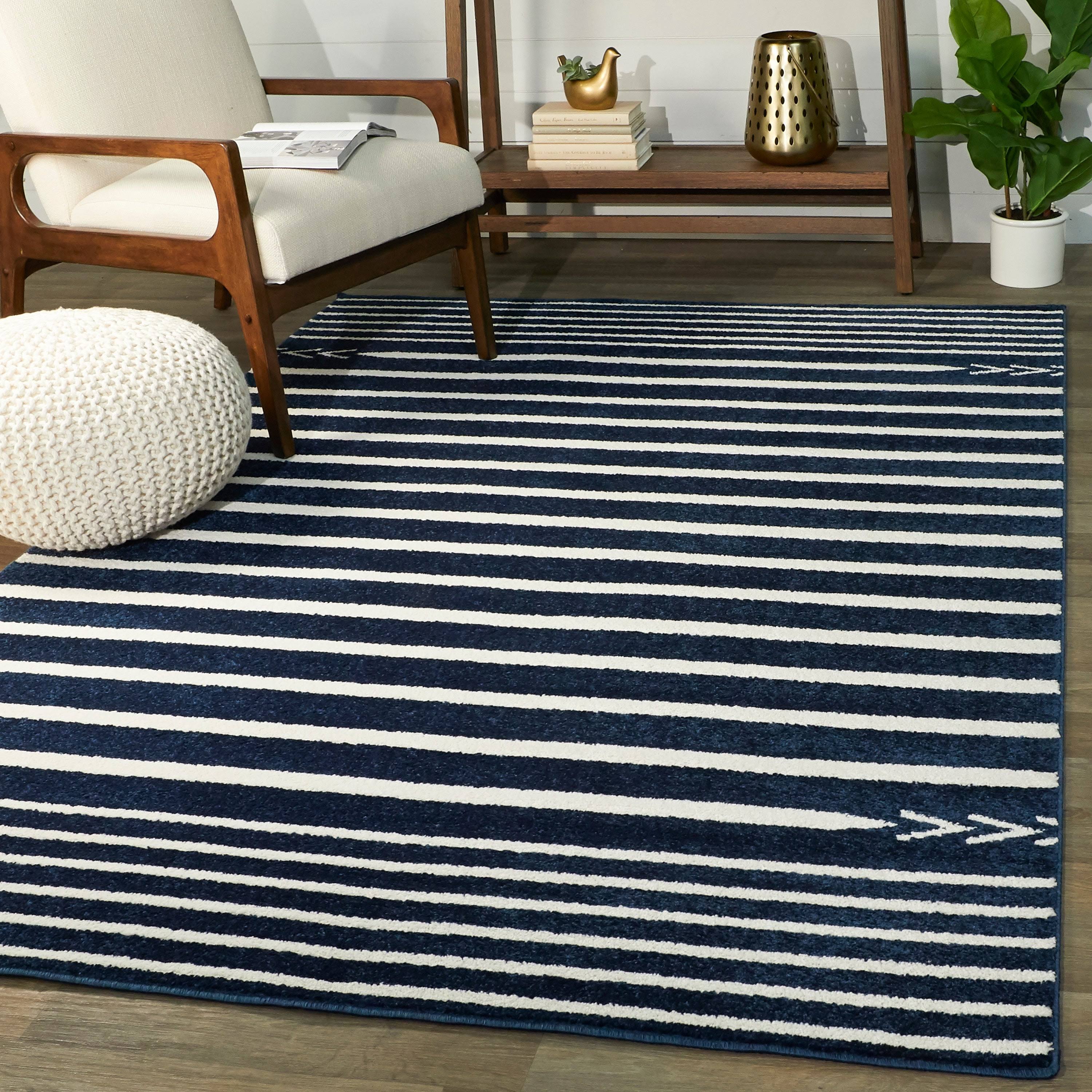 BALTA Cameron Striped Yellow 8 ft. x 10 ft. Area Rug