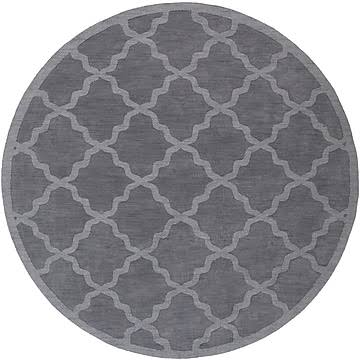 Blankenship Geometric Handmade Wool Gray Area Rug Charlton Home Rug Size: Round 6&