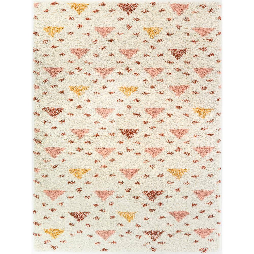 BALTA Belmonte Pink 5 ft. x 7 ft. Geometric Shag Area Rug