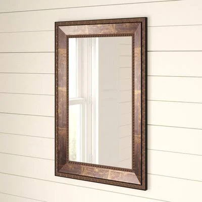 Astoria Grand Square Copper Bronze Wall Mirror Size: 38x22 H x 32x22 W