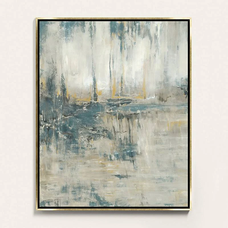 Quartz Reflection Framed Canvas 50x22 x 40x22 - Ballard Designs