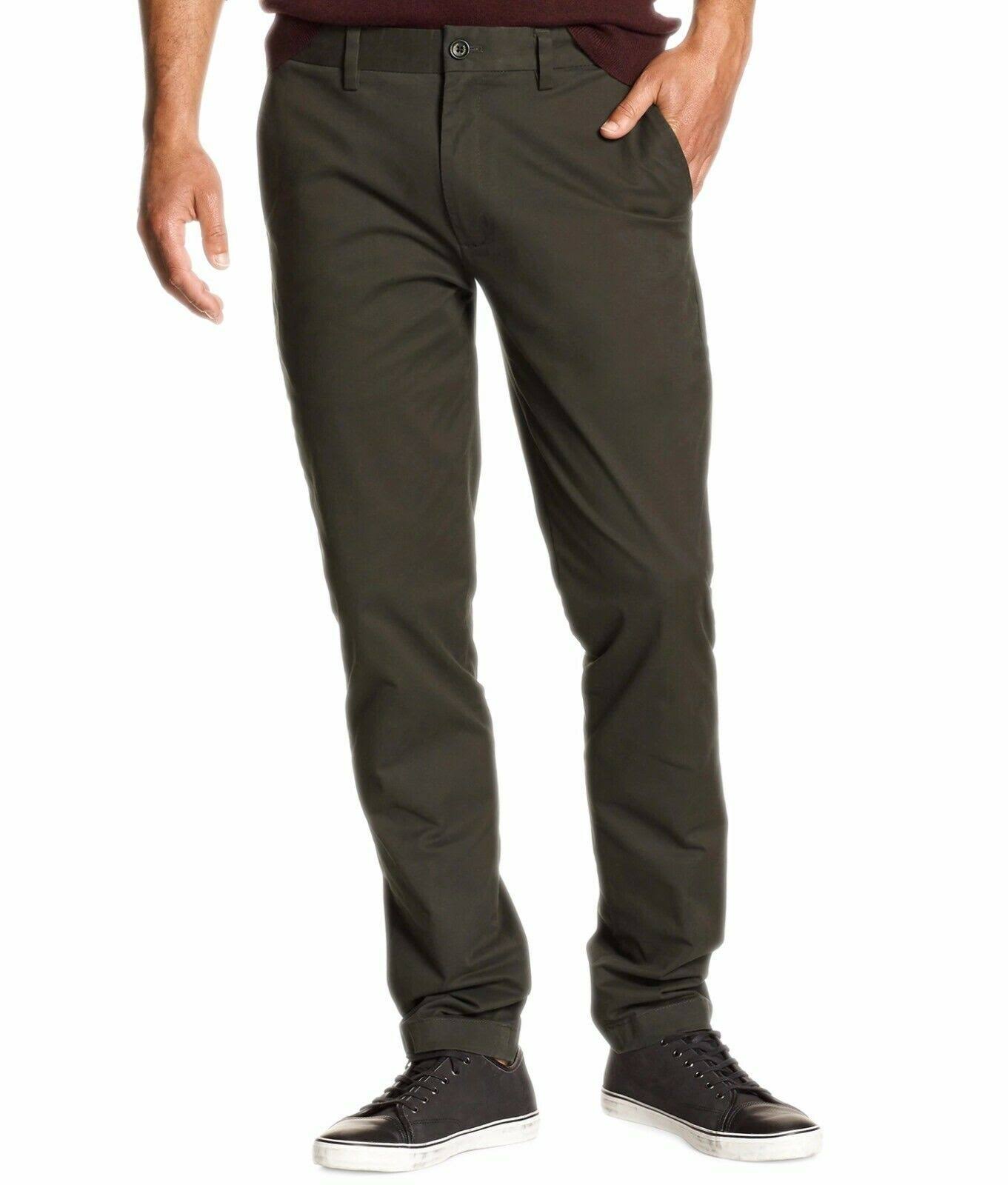 Banana Republic Mens Fulton Skinny-Fit Stretch Chino, Flint Grey, 31X32, 5376-8