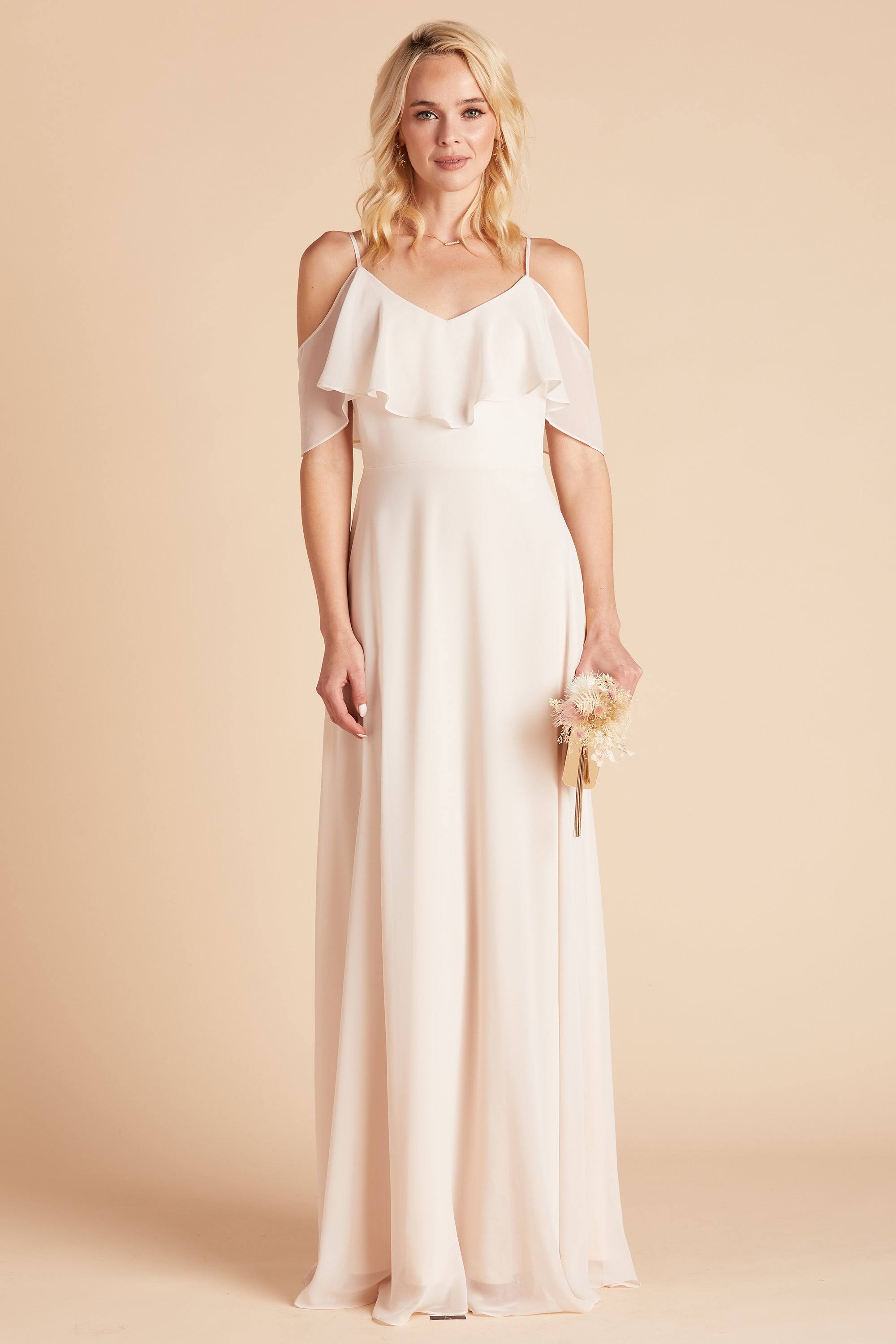 Birdy Grey Jane Convertible Chiffon Bridesmaid Dress in Champagne L / Champagne