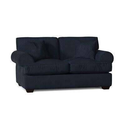Workington 67x22 Rolled Arm Loveseat Body Fabric: Tina Indigo