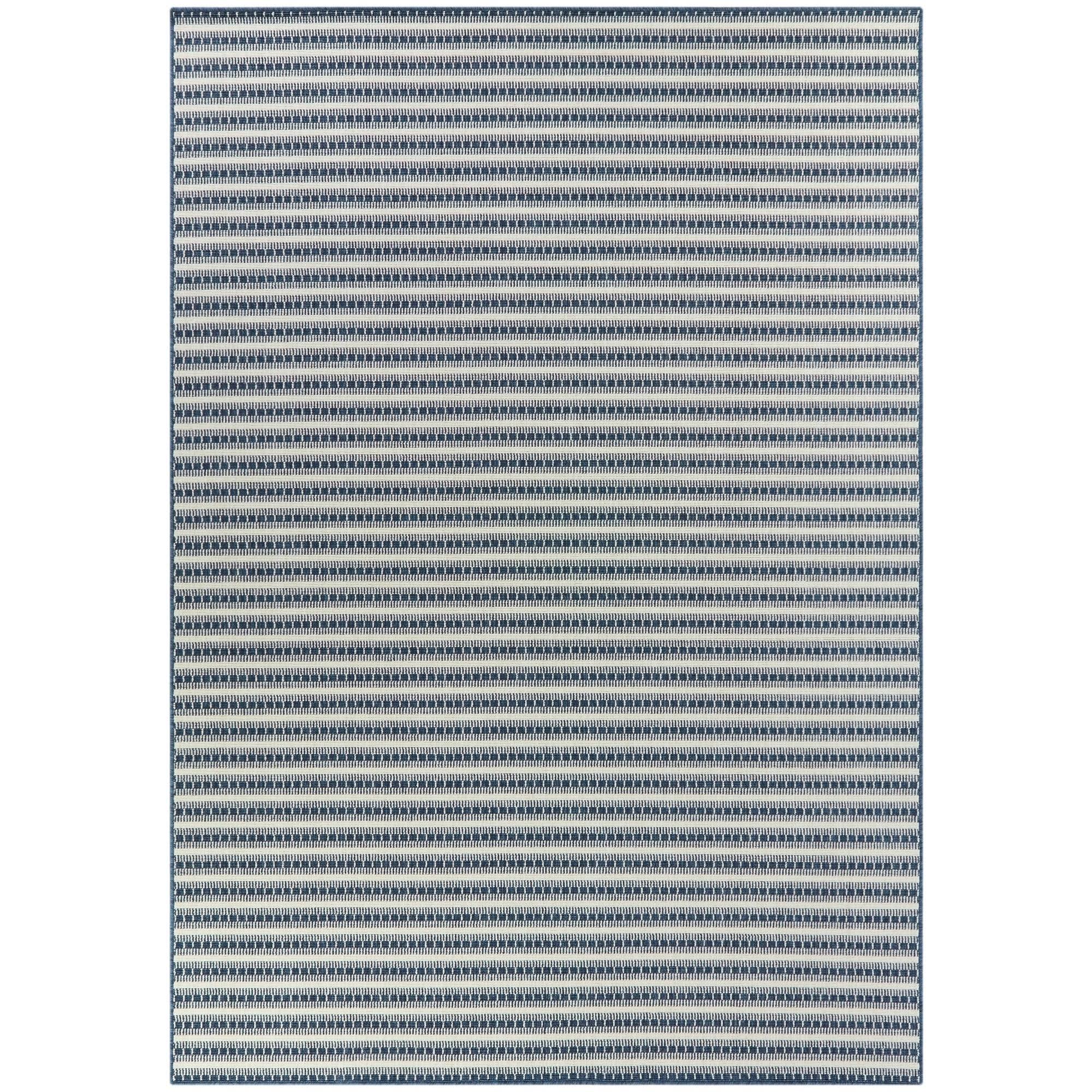 BALTA Niven Navy 8 ft. x 10 ft. Striped Indoor/Outdoor Area Rug, Blue