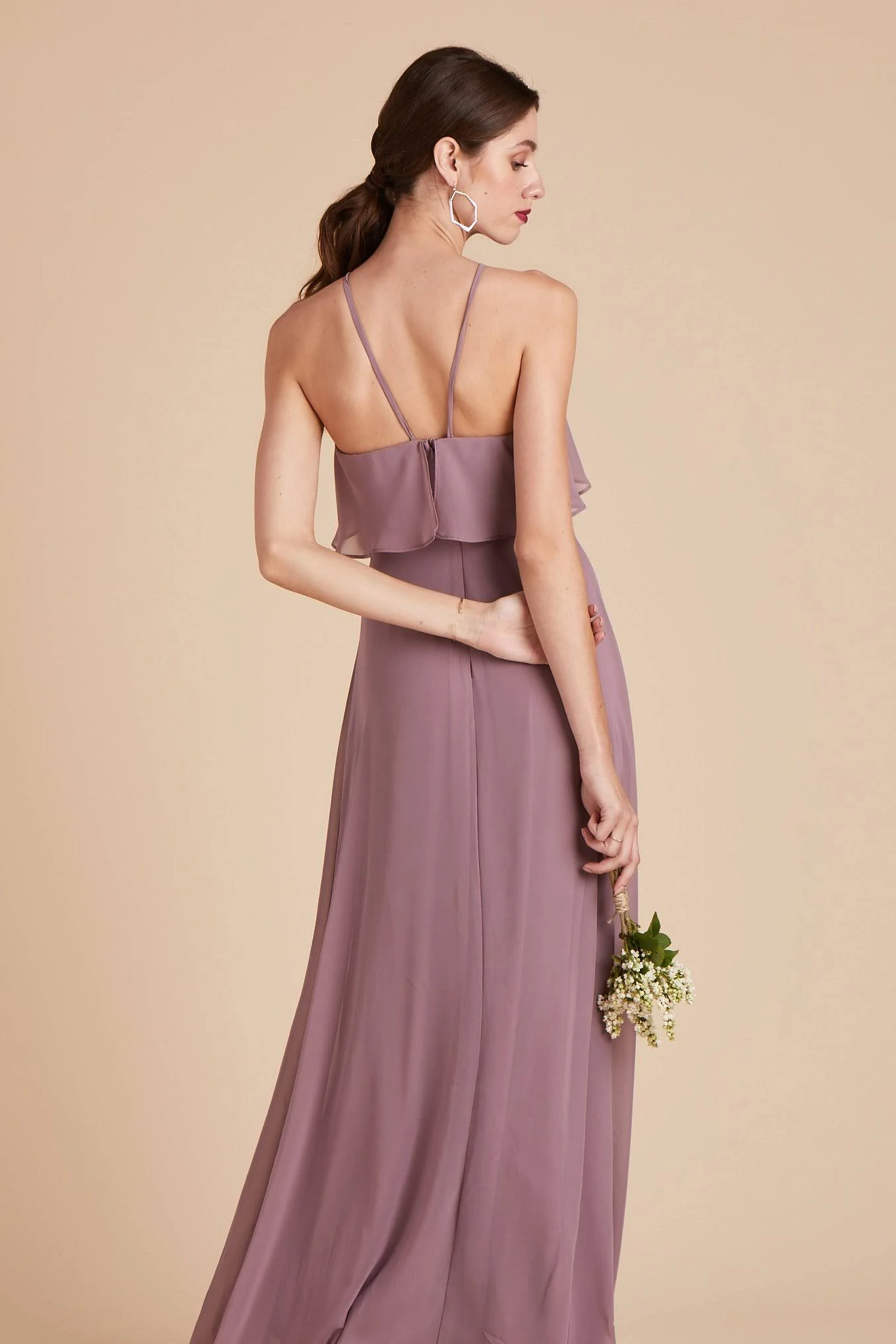 Jules Chiffon Bridesmaid Dress in Dark Mauve 3XL / Dark Mauve
