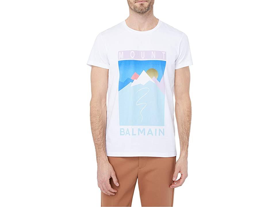 Balmain Mount Printed T-Shirt Men's Clothing Multicolor : XL