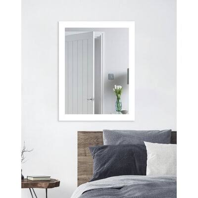 Wade Logan Industrial Modern & Contemporary Wall Mirror Size: 25x22 H x 21x22 W, Finish: White