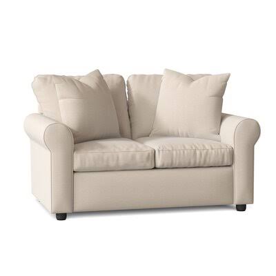 Wolsingham Cotton 60x22 Rolled Arm Loveseat Body Fabric: Bihar Natural