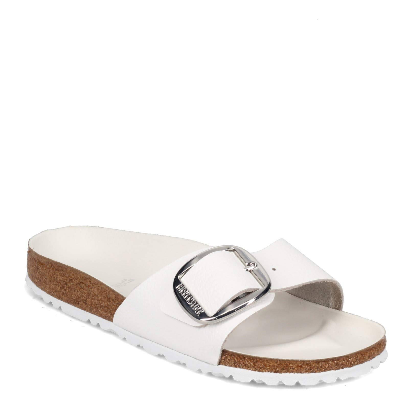Women's Birkenstock Madrid Big Buckle White Leather Size 36 Narrow