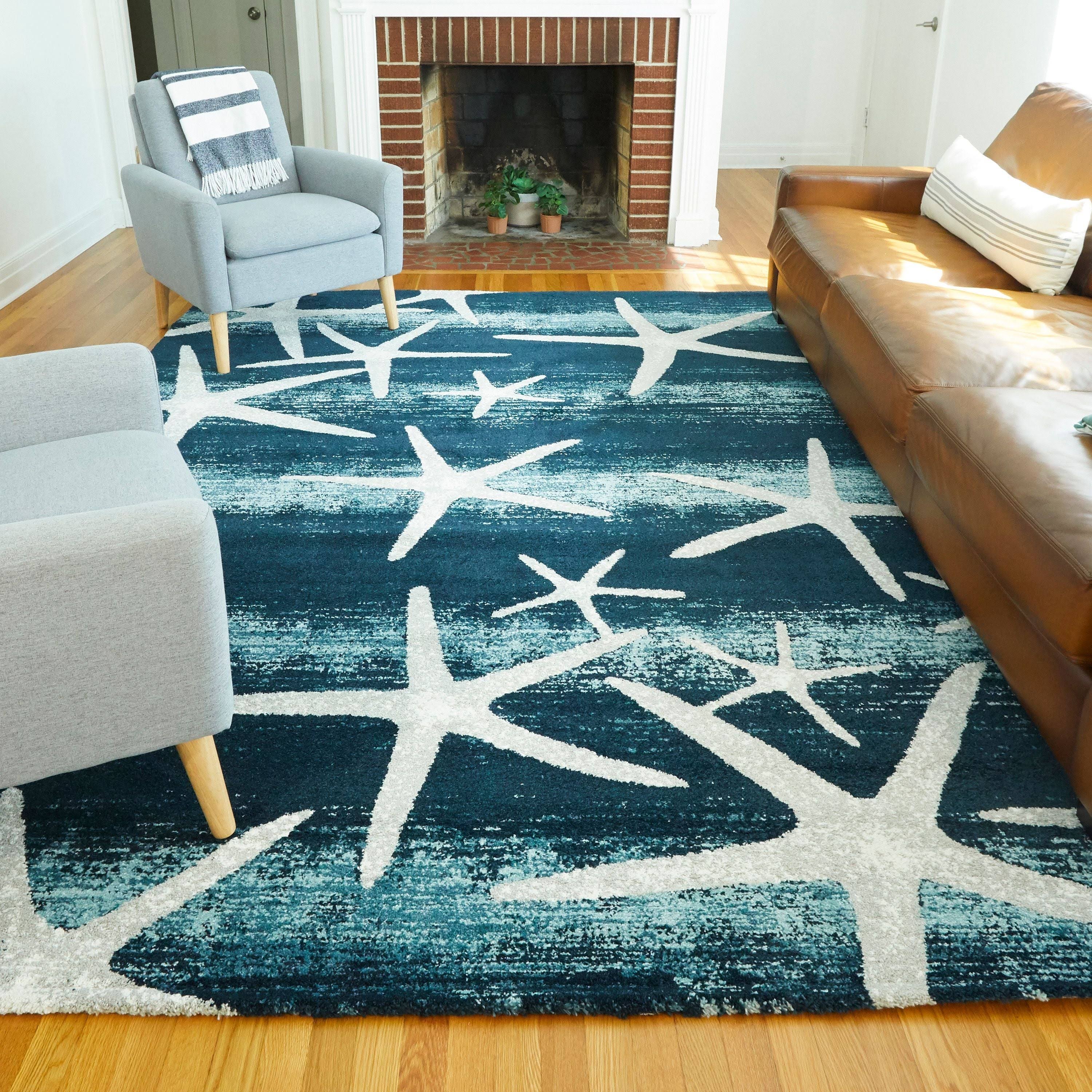 Martin Coastal Starfish Area Rug - 4&4