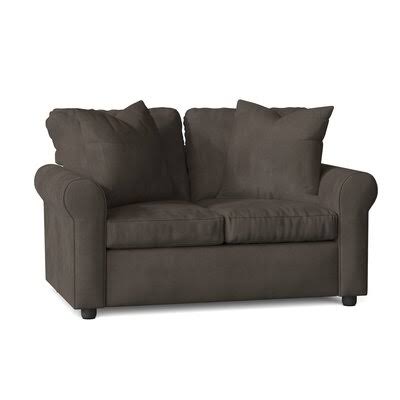 Wolsingham Cotton 60x22 Rolled Arm Loveseat Body Fabric: Tina Charcoal