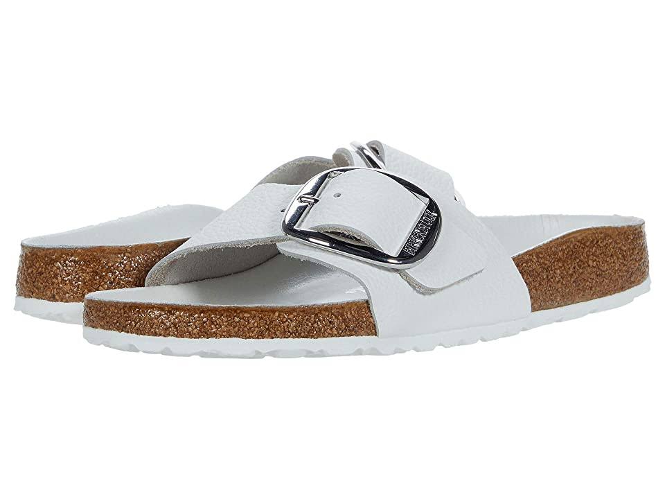 Women's Birkenstock Madrid Big Buckle White Leather Size 36 Narrow
