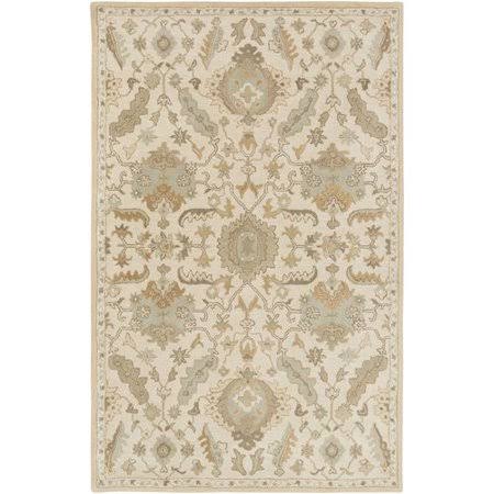 Astoria Grand Kempinski Hand-Tufted Beige Area Rug - Rug Size: 5& x 8&