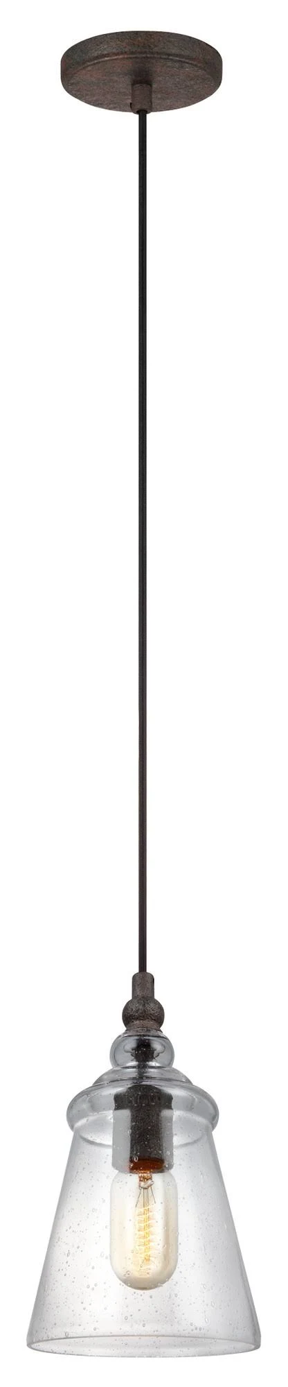 Gracie Oaks Sharwari 1-Light Mini Pendant Finish: Dark Weathered Iron