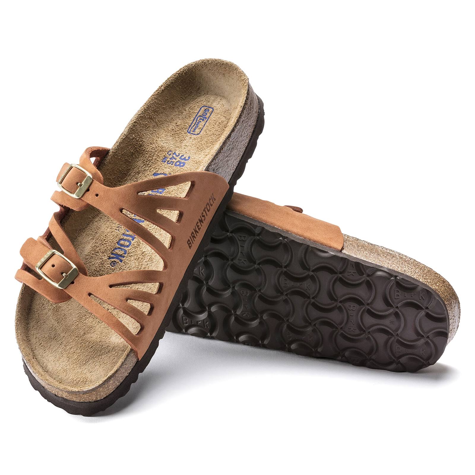 Birkenstock Womens Granada SFB Pecan Sandals - Narrow Fit Size 39