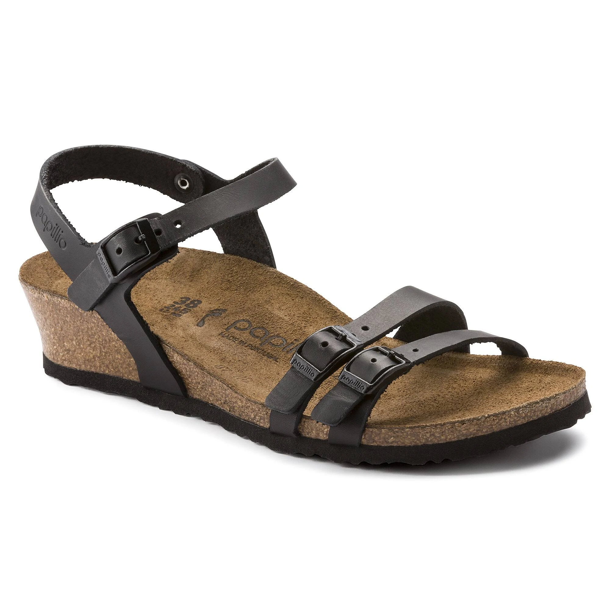 Papillio Womens Lana Leather Black Sandals 9 US, Adult Unisex, Size: One Size