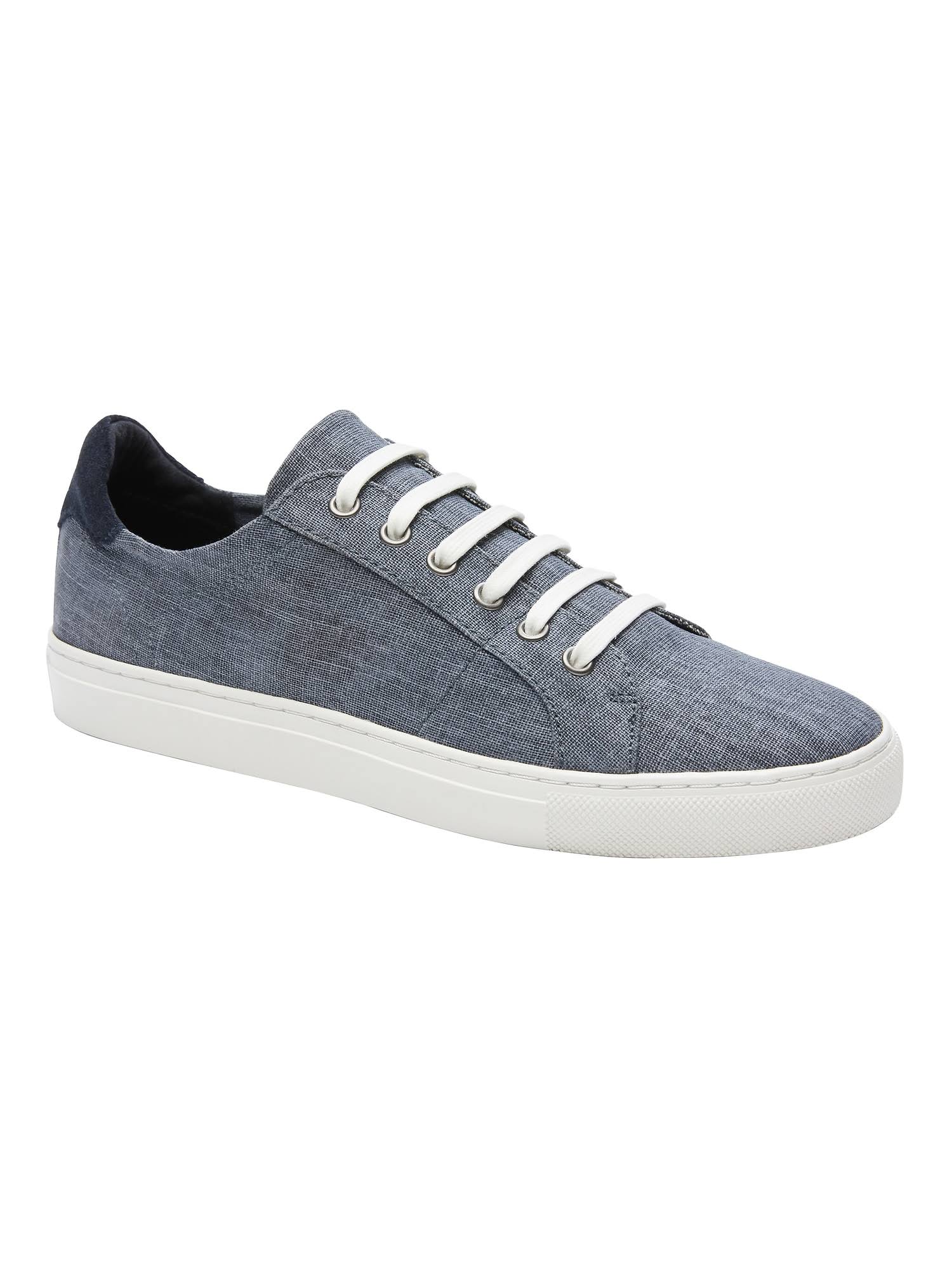 Banana Republic Men's Nicklas Laceless Canvas Sneaker Blue Size 9