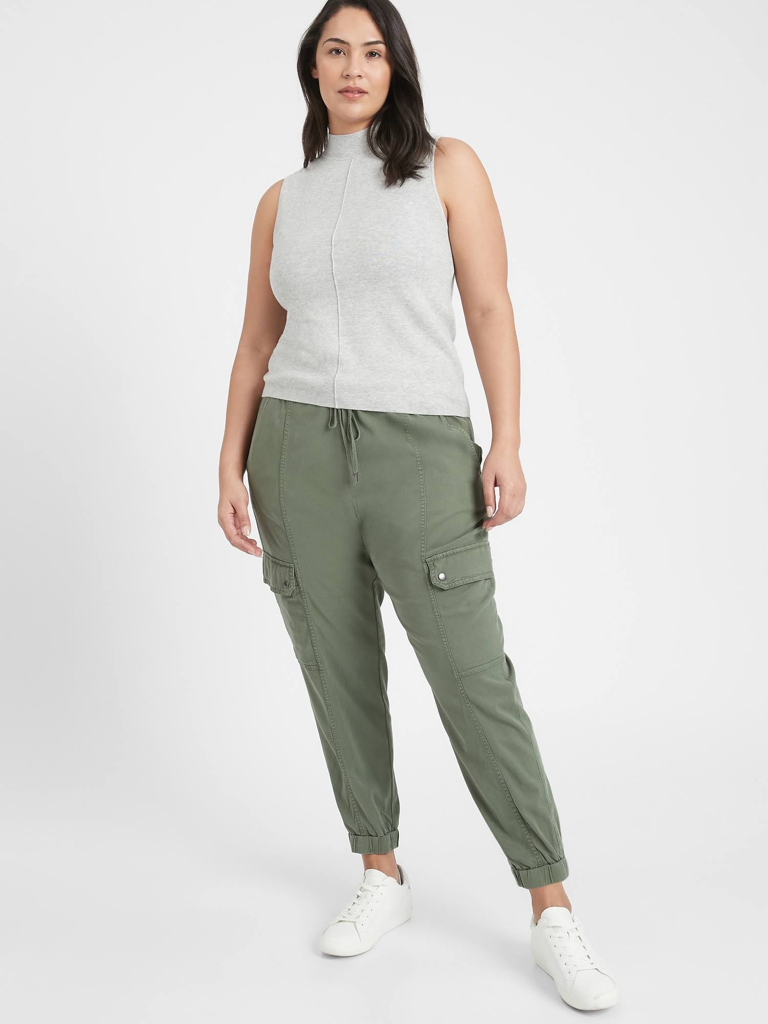 Banana Republic Women's Cargo Jogger Flight Jacket Green Size S