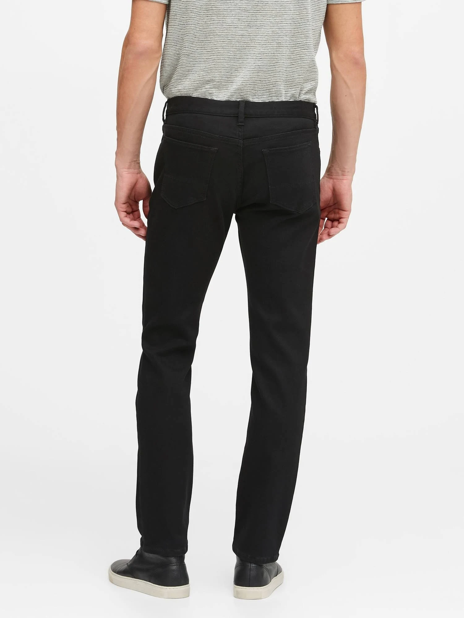 Banana Republic Men's Slim Luxe Traveler Black Jean True Black Size 35W 30L