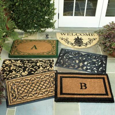 Ottavio Classic Outdoor Door Mat Birch Lane Mat Size: Rectangle 2&6x22 x 4&, Letter: A