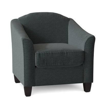 Birkett Armchair Body Fabric: Vault Aegean, Leg Color: Black Walnut