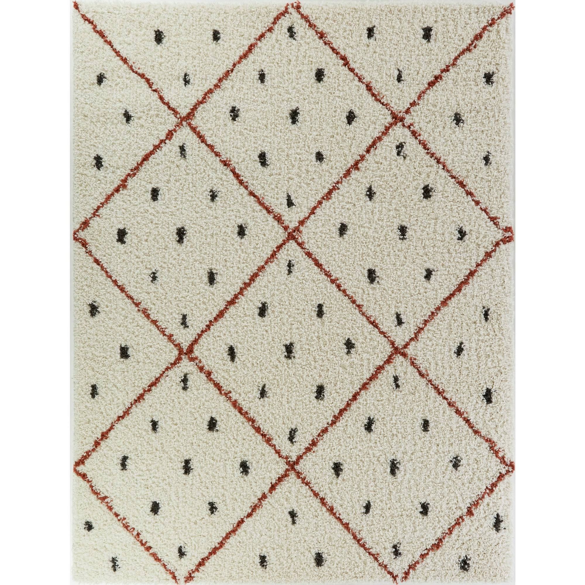 BALTA Taylor Yellow 5 ft. x 7 ft. Trellis Shag Area Rug