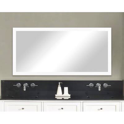 Fulk Industrial Modern & Contemporary Wall Mirror Birch Lane Size: 31.5x22 H x 72x22 W, Finish: White