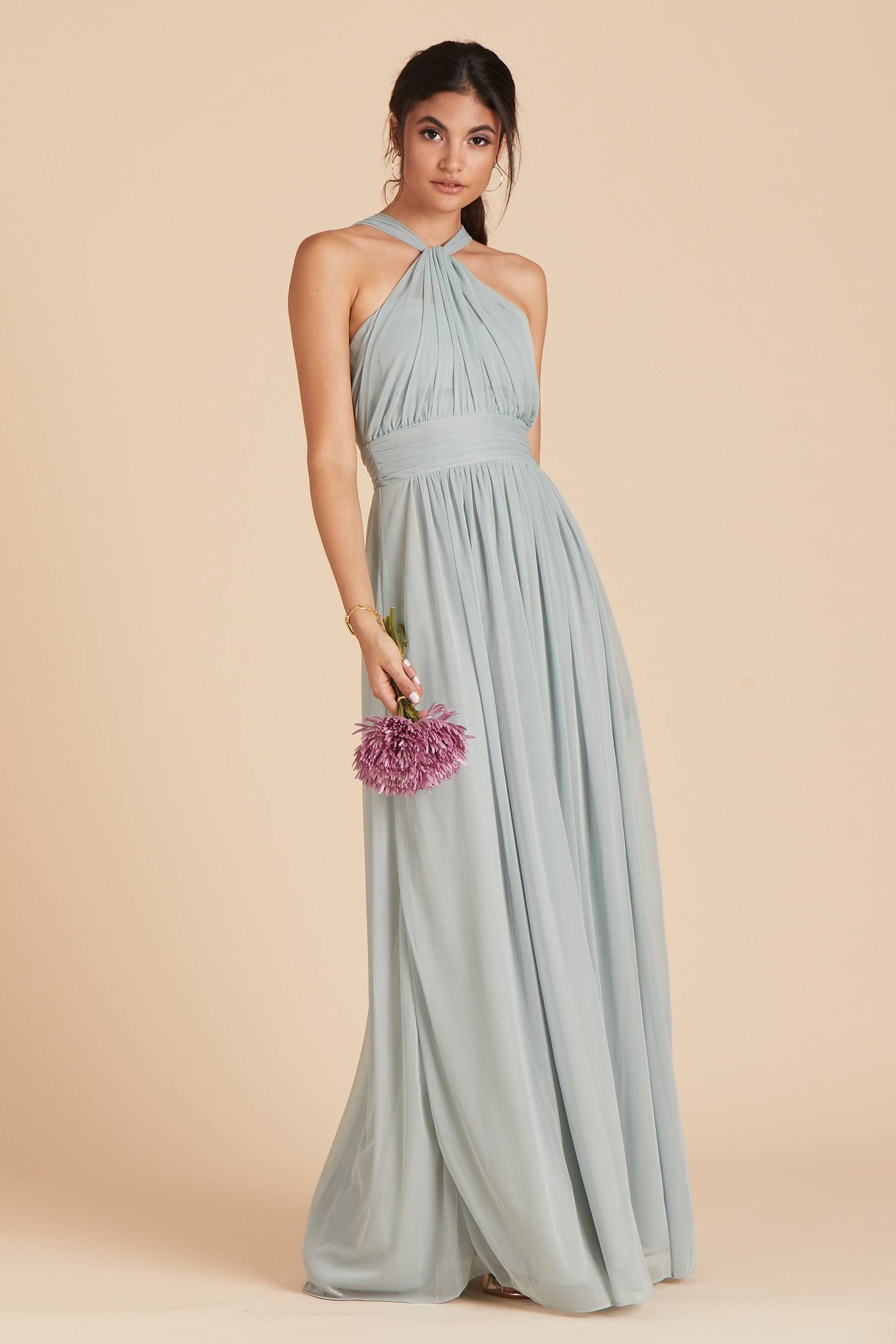 Birdy Grey Kiko Bridesmaid Dress in Sage Xs / Sage