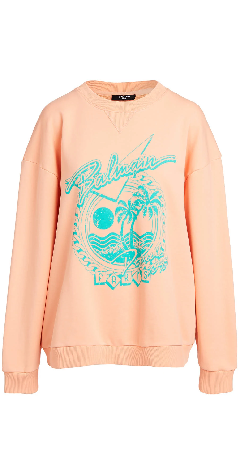 Balmain Printed Sweatshirt Orange - Orange - Sweatshirts