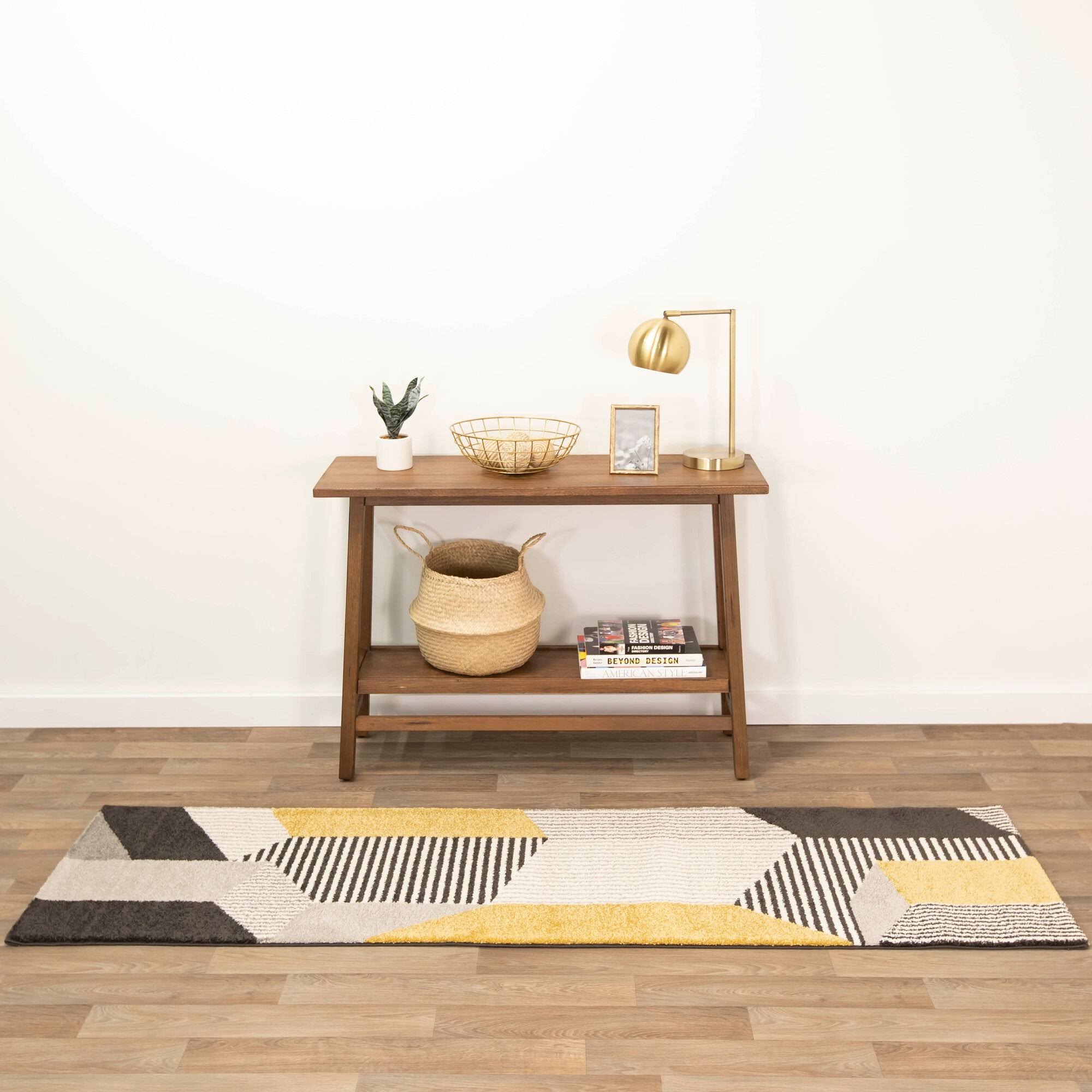 Carson Carrington Taxerud Abstract Indoor Area Rug - 2& x 7& Runner - Gold