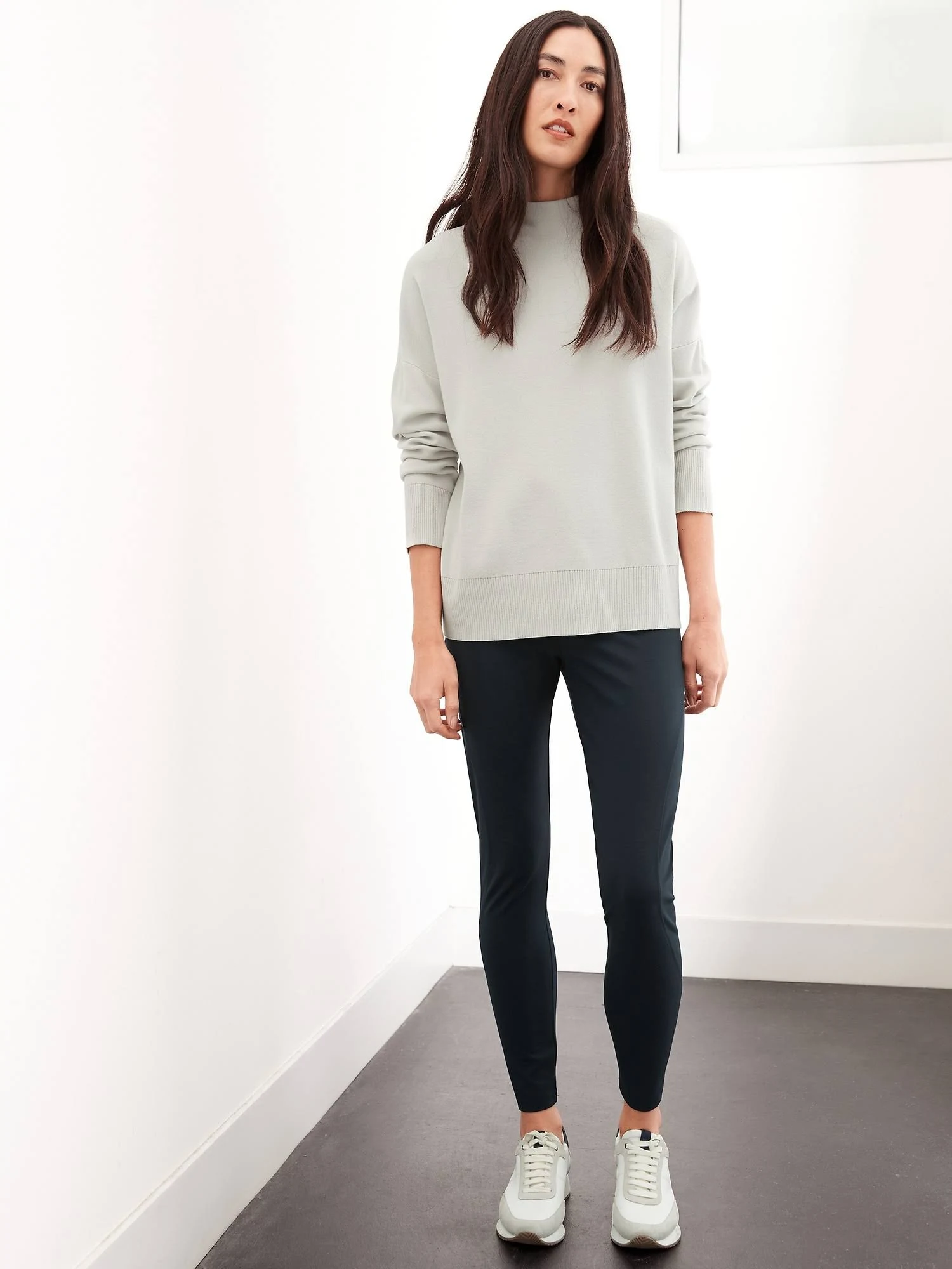 Banana Republic Women's High-Rise Ponte 7/8 Legging Navy Size L