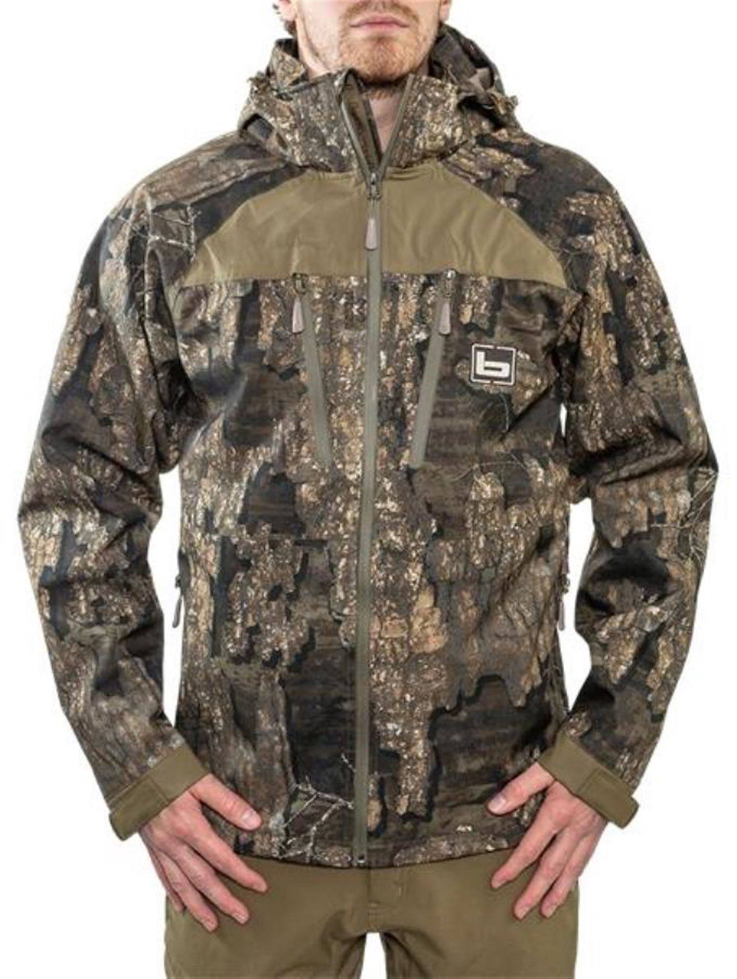Banded Feather Stretch Shell Jacket - Size S, Timber