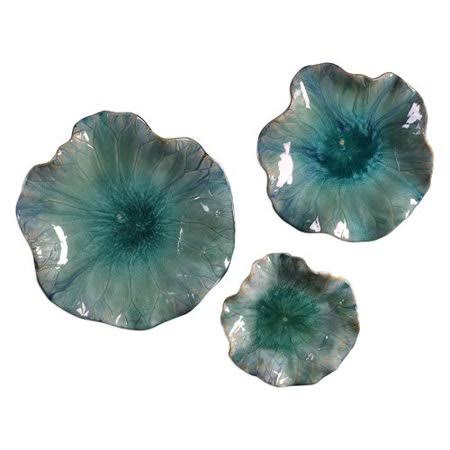 Latitude Run 3 Piece Ceramic Flowers Wall D Cor Set