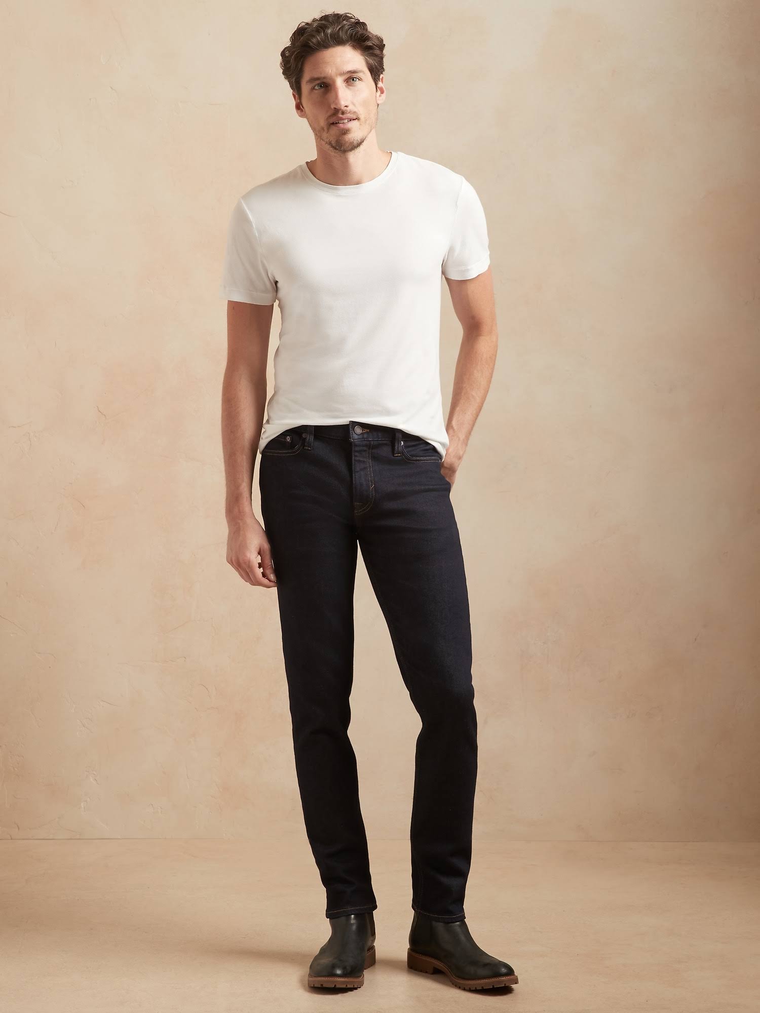 Banana Republic Men's Slim Legacy Jean Rinse Dark Wash Tall Size 38W 36L