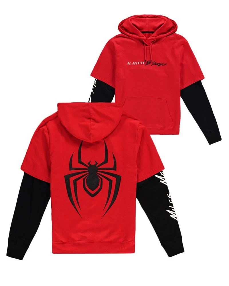 Spider-Man Hooded Sweater Be Greater Be Yourself