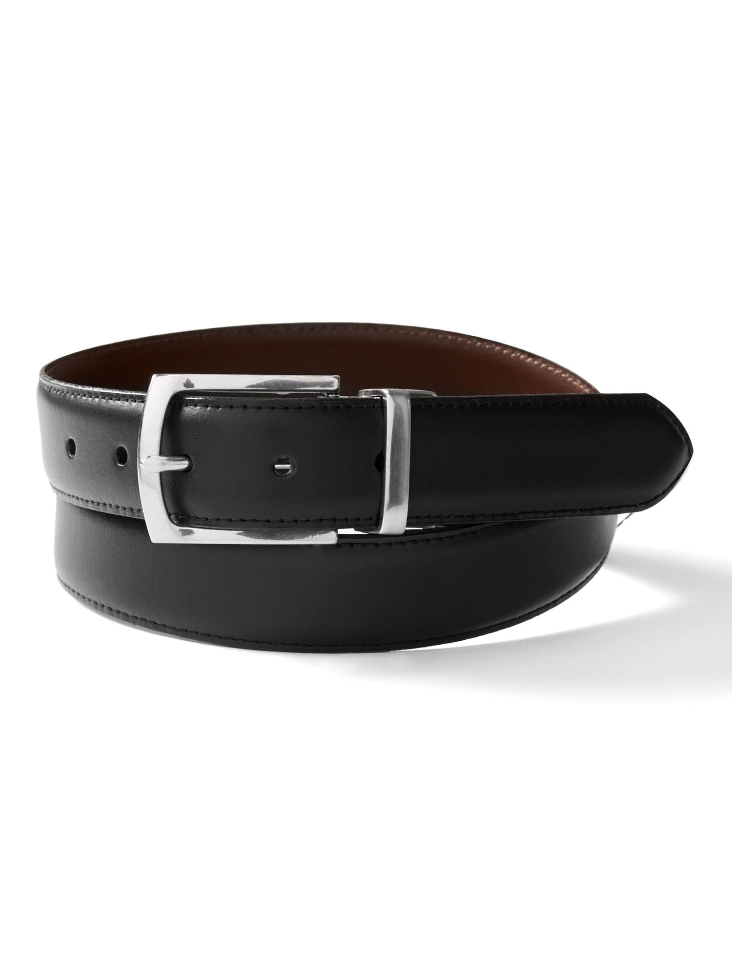 Banana Republic Men's Reversible Leather Dress Belt Black & Dark Brown Size 40
