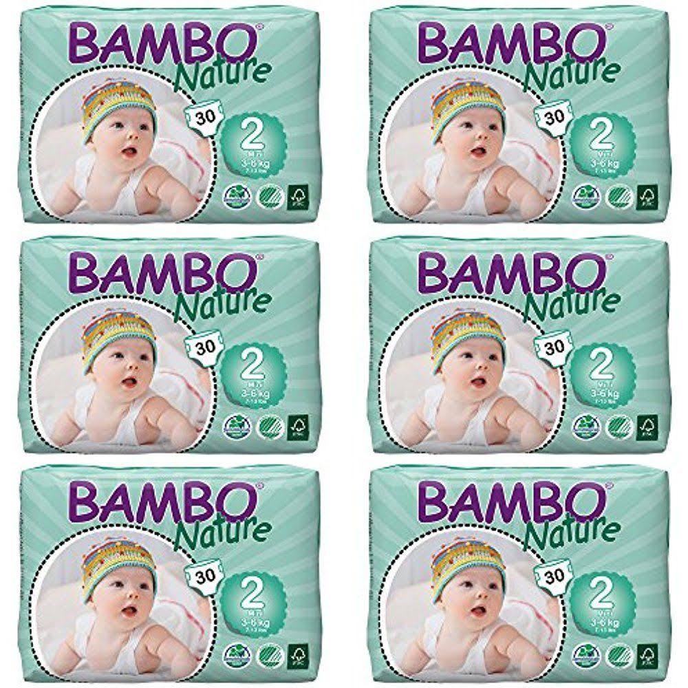 Bambo Nature Baby Classic Diapers, Size 2 - 6 pack, 30 count each
