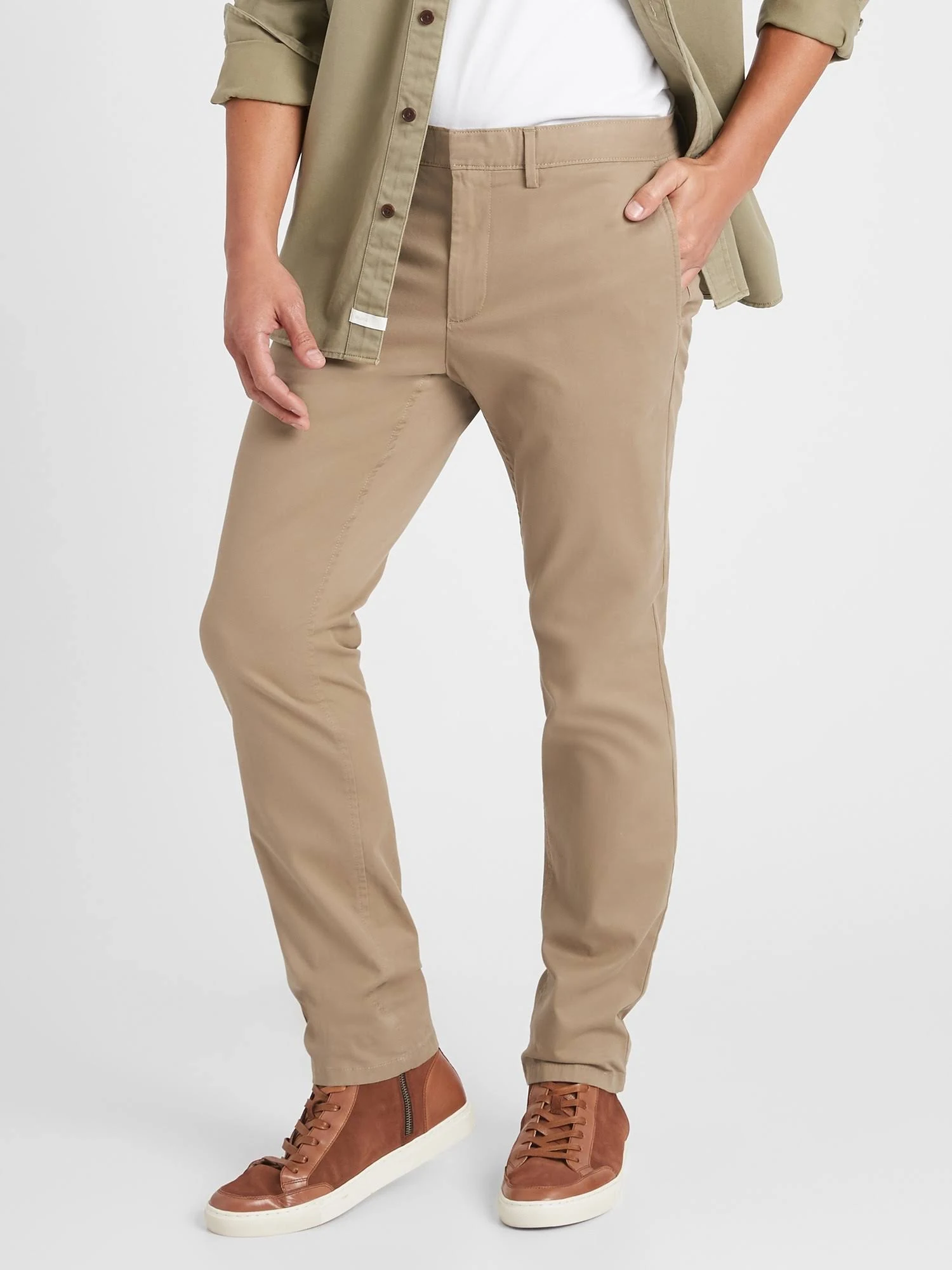 Banana Republic Men's Fulton Skinny Stretch Chino Pant Acorn Size 44W 34L