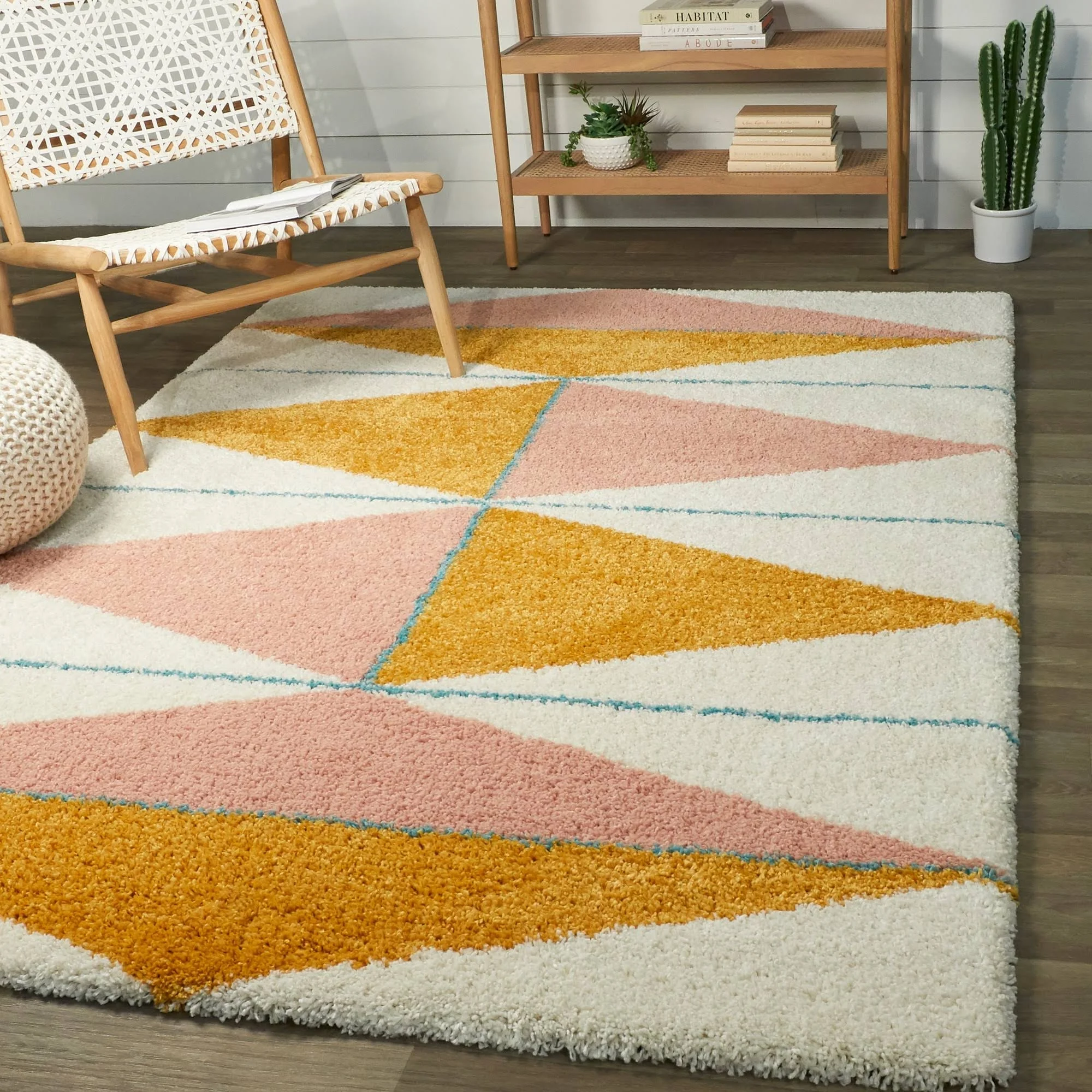 Balta Levine Orange 8 ft. x 10 ft. Geometric Shag Area Rug