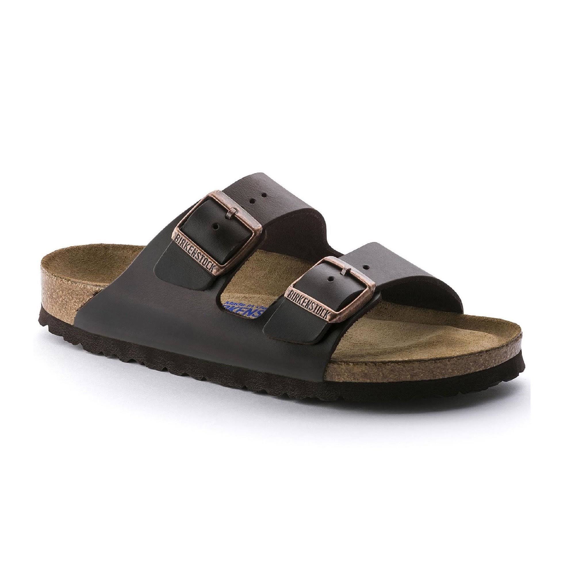 Birkenstock Arizona Soft Footbed Sandal - 41 - Brown Amalfi Leather