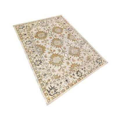Charlton Home Arverne Floral Sand Indoor/Outdoor Area Rug, Size: Rectangle 4&10 inch x 7&6 inch