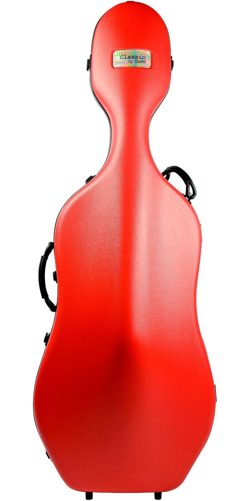 BAM 1001SW Classic Cello Case with Wheels Peony Red
